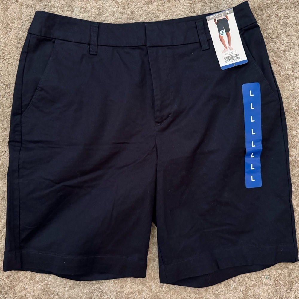 Women's L - Matty M navy shorts - NWT